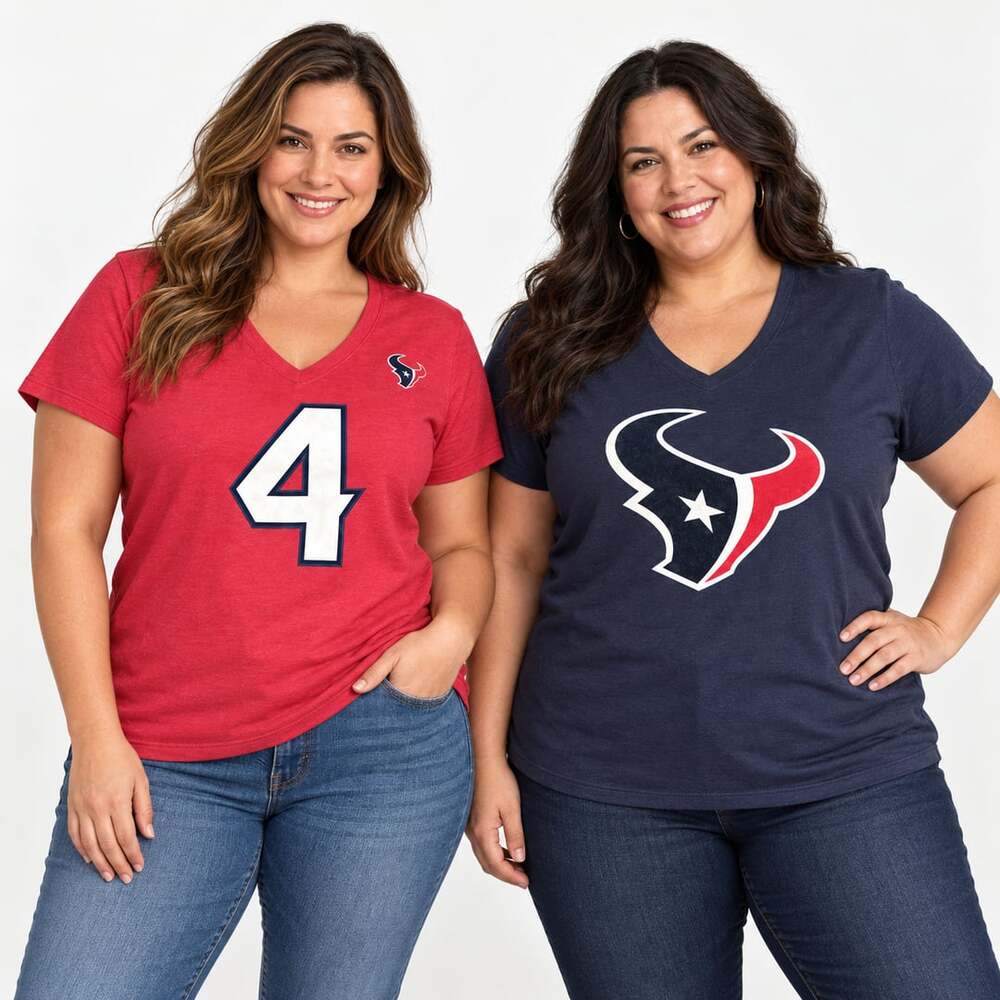 Houston Texans Fanatics Women’s Shirt Bundle XXL & 3X Watson Diggs